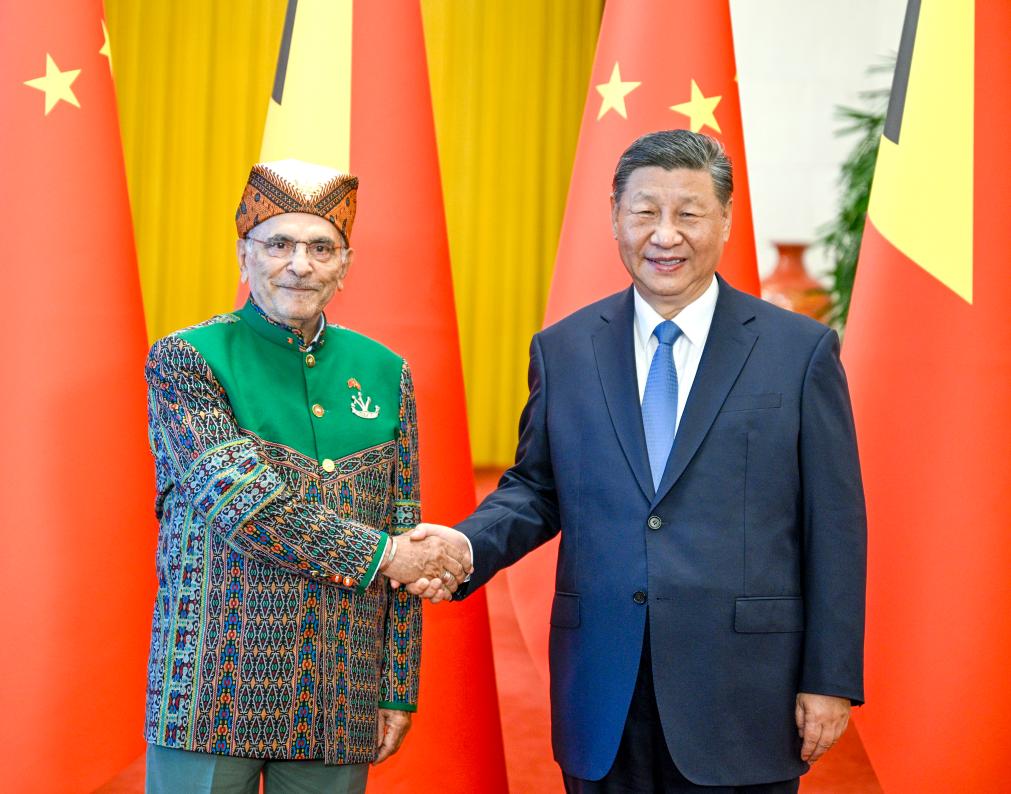 Xi Jinping realiza conversas com presidente de Timor-Leste