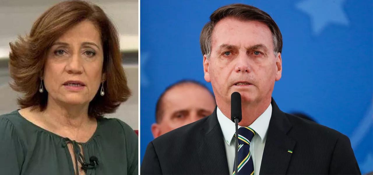 Miriam Leitão e Jair Bolsonaro