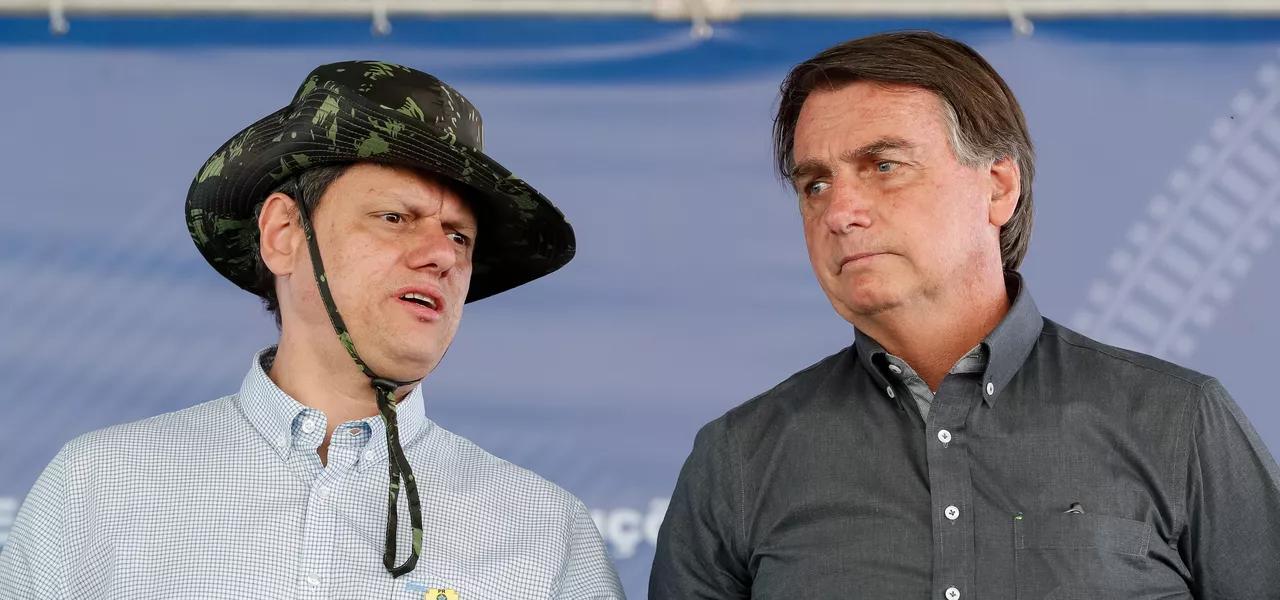 Tarcísio de Freitas e Jair Bolsonaro