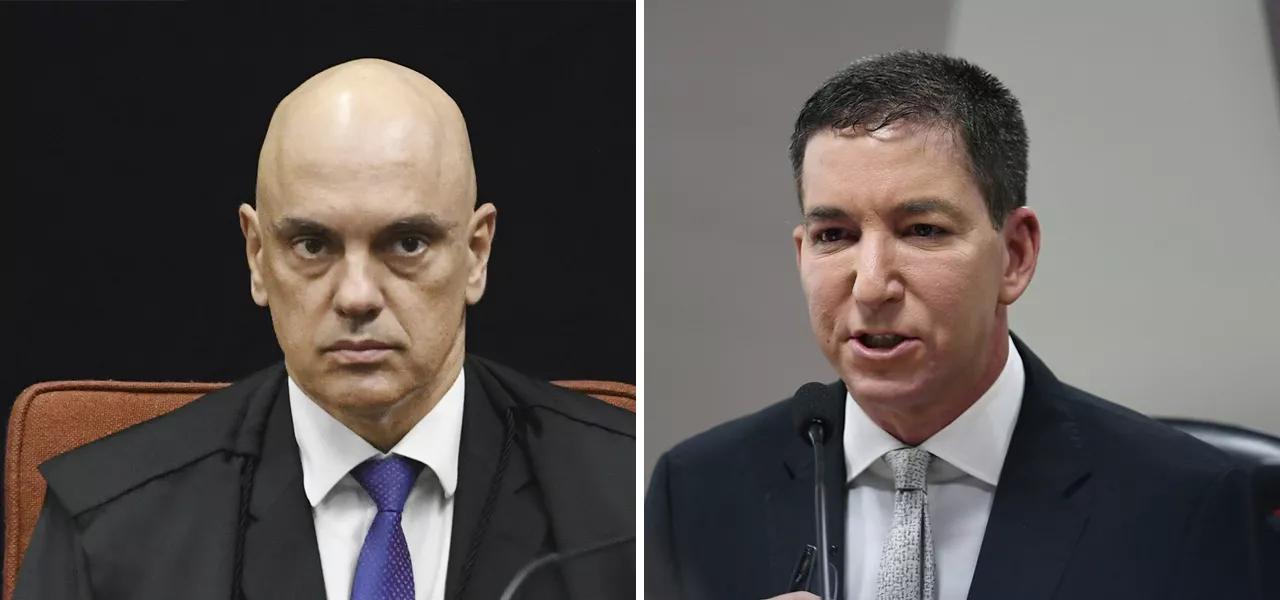 Alexandre de Moraes e Glenn Greenwald