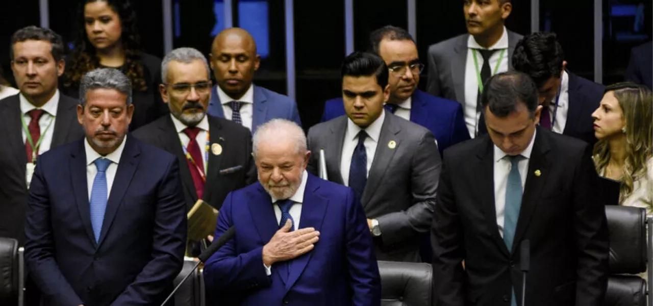 Luiz Inácio Lula da Silva durante discurso de posse no Congresso Nacional