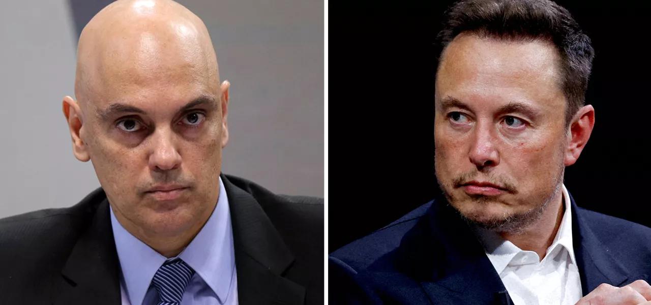 Alexandre de Moraes e Elon Musk