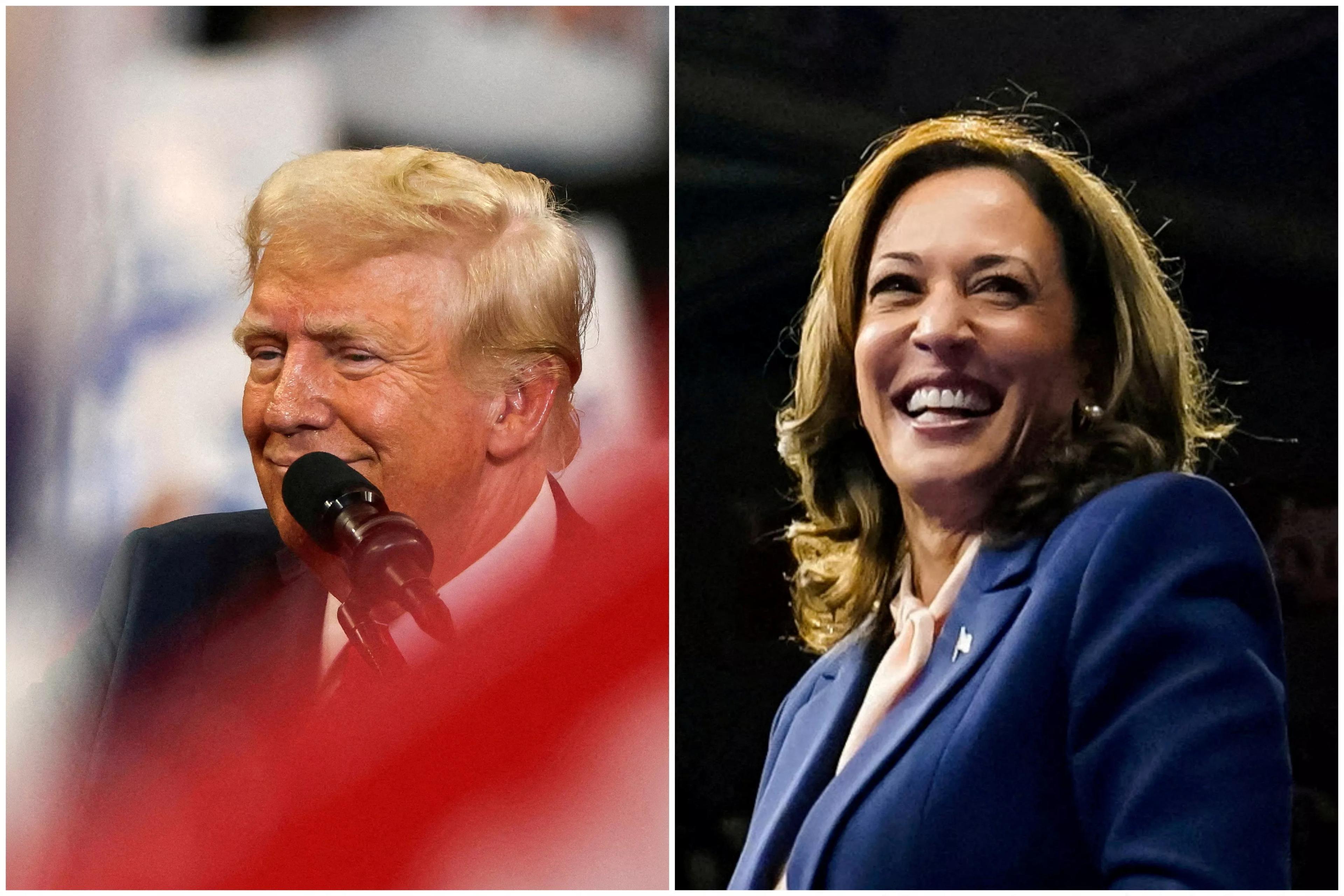 Donald Trump e Kamala Harris
3/8/2024 e 6/8/2024   