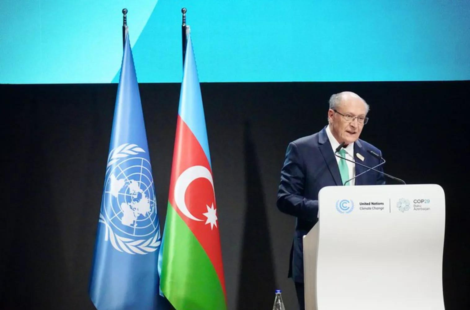 Geraldo Alckmin discursa na COP29